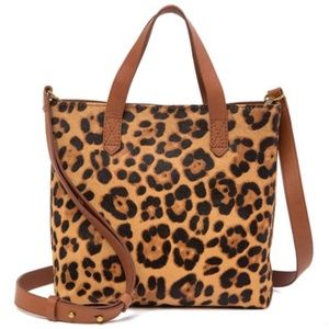 Small Transport Leopard Calf Hair Crossbody